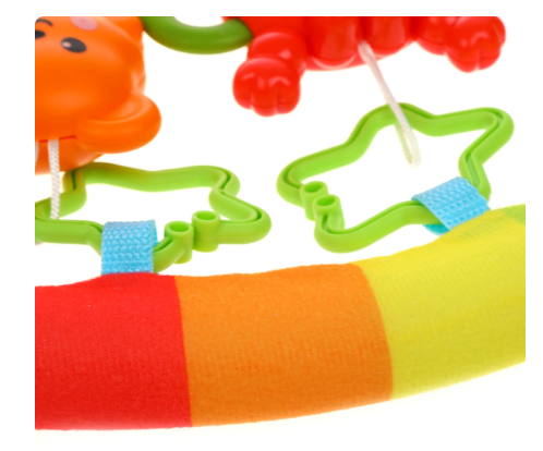 Jucarie, tip aracada, pentru carucior si patut, cu figurine, prindere cu clips [3]