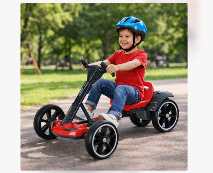 Kart electric de drift pentru copii 3–8 ani, baterie 12V 7Ah, motor 35W, lumini LED, muzică Bluetooth, rotire 360°, autonomie până la 120 min [2]