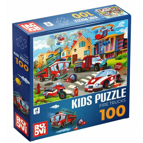 KIDS PUZZLE 100 FIRE TRUCKS [1]