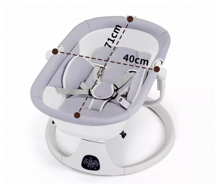 Leagan Electric, Balansoar si patut pentru bebelusi , 3 Trepte Balans, Muzical, Conexiune Bluetooth, Telecomanda, Jucarii de Plus, Cu Acoperis Rabatabil si Plasa insecte [3]