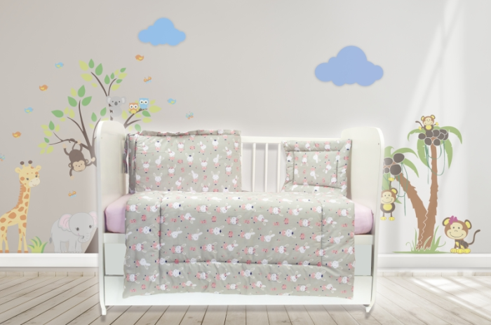 Lenjerie MyKids Dancing Bunny 4 Piese 120x60 [1]