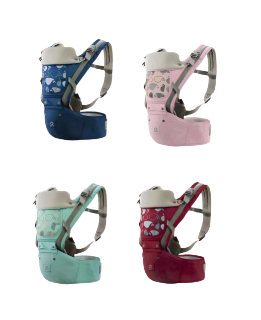 Marsupiu Ergonomic pentru Bebe, cu Scaunel, 3-25 Kg, All Season, Bubu-Still®, Bumbac,10 Pozitii, albastru ciel [7]