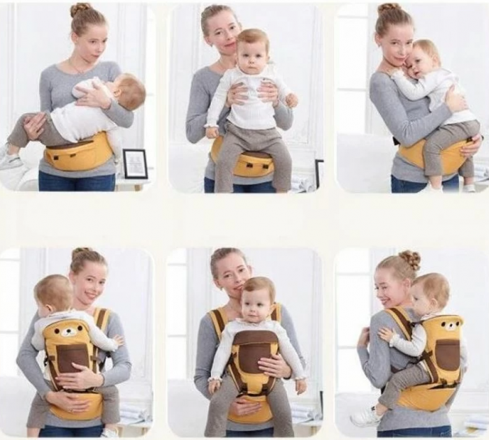 Marsupiu Ergonomic pentru Bebe, cu Scaunel, 3-25 Kg, All Season,Bubu-Still®, Bumbac,10 Pozitii, rosu [3]