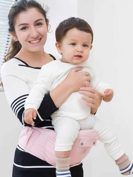 Marsupiu Ergonomic pentru Bebe, cu Scaunel, 3-25 Kg, All Season, Bubu-Still®, Bumbac, 10 Pozitii, vernil deschis [7]