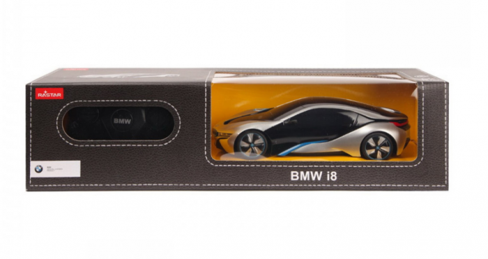 Masina Cu Telecomanda Bmw I8 Argintie Scara 1 La 24 [2]