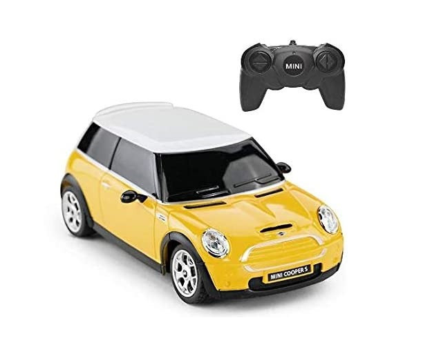 Masina Cu Telecomanda Mini Cooper Galbena Cu Scara 1 La 24 [2]
