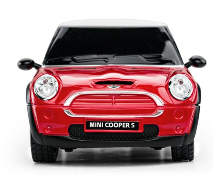 Masina Cu Telecomanda Mini Cooper Rosie Cu Scara 1 La 24 [4]