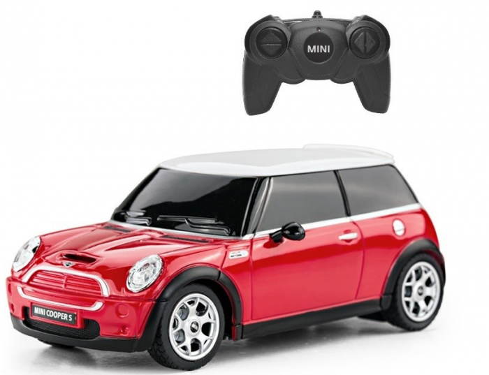 Masina Cu Telecomanda Mini Cooper Rosie Cu Scara 1 La 24 [1]
