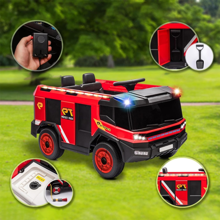 Masina pompieri cu acumulator + RC, 2 motoare, 12V, 4.5A [6]