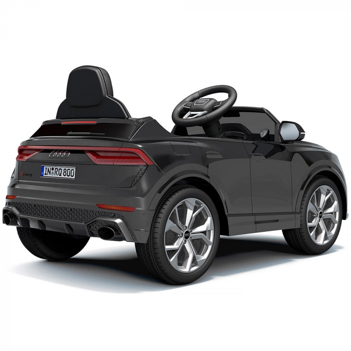 Masinuta electrica Chipolino Audi RS Q8 cu scaun din piele si roti EVA black [2]