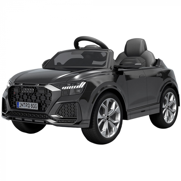 Masinuta electrica Chipolino Audi RS Q8 cu scaun din piele si roti EVA black [1]
