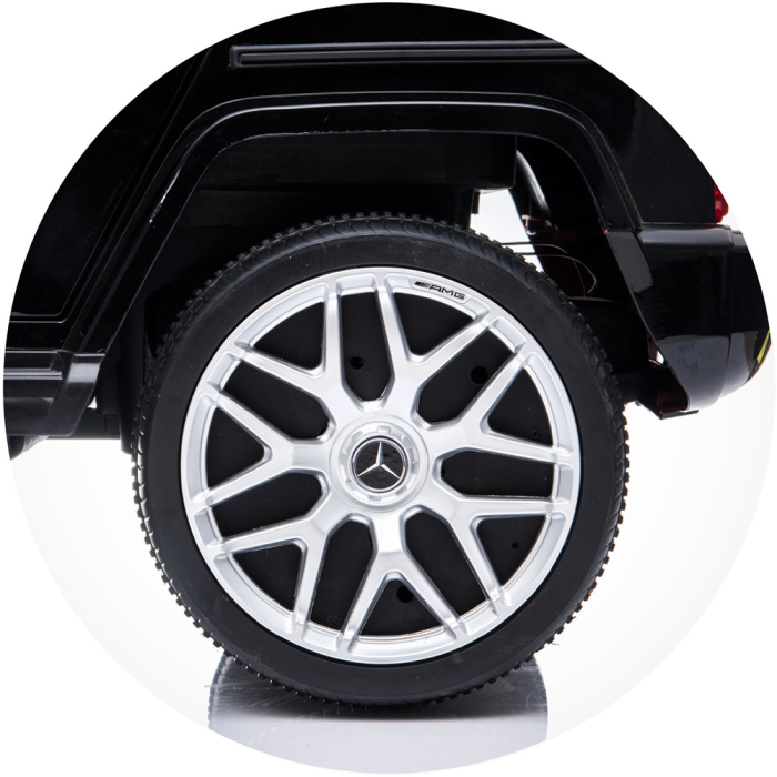 Masinuta electrica Chipolino SUV Mercedes AMG G63 cu scaun din piele si roti EVA black [10]