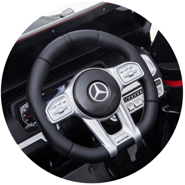 Masinuta electrica Chipolino SUV Mercedes AMG G63 cu scaun din piele si roti EVA black [13]