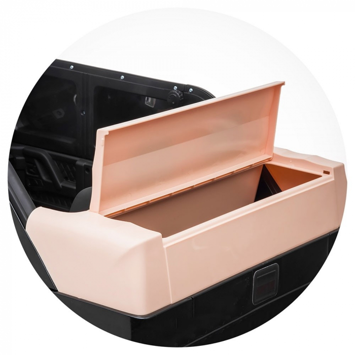 Masinuta electrica Chipolino SUV Mercedes Maybach G650 black cu scaun din piele si roti EVA [12]