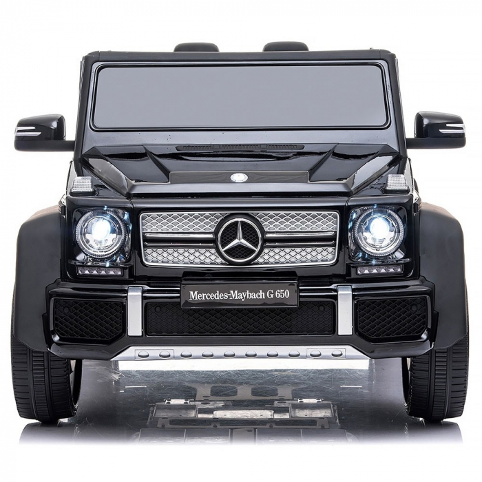 Masinuta electrica Chipolino SUV Mercedes Maybach G650 black cu scaun din piele si roti EVA [2]