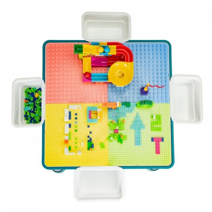 Masuta De Joaca Cu Scaun Ecotoys,Multicolor,Cu jucarii incluse [3]