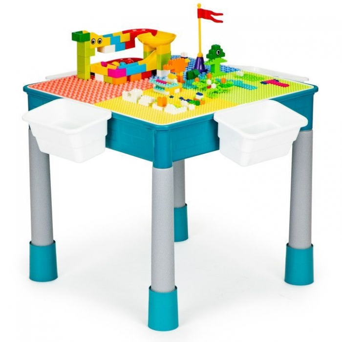 Masuta De Joaca Cu Scaun Ecotoys,Multicolor,Cu jucarii incluse [2]