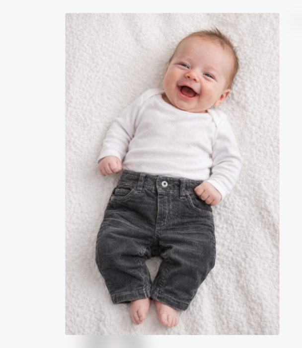 Pantaloni baieti, Gri, 3-6 luni [2]