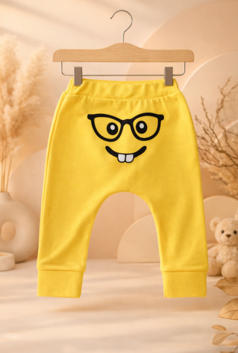 Pantaloni cu Imprimeu Emoji Zâmbitor, dintisori [2]