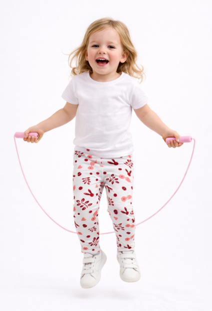 Pantaloni fete, tip colant, Cu imprimeu iepuras [2]