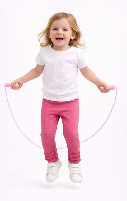 Pantaloni fete, tip colant, Cu volanas [2]