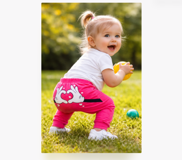 Pantaloni fetite, cu tur, 12-18 luni [2]