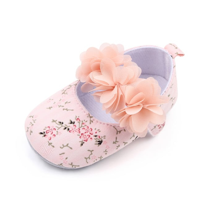 Pantofiori roz cu floricele imprimate [2]