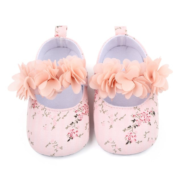 Pantofiori roz cu floricele imprimate [1]