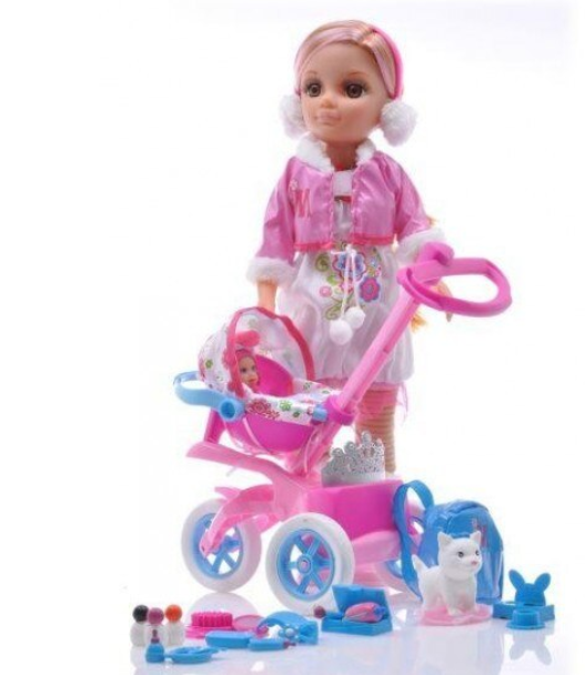 Papusa set Maylla cu bebelus, carucior si accesorii [2]