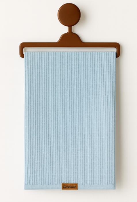 Pătură tip fagure, pentru primavara-vara, 85x80 cm, albastra [2]