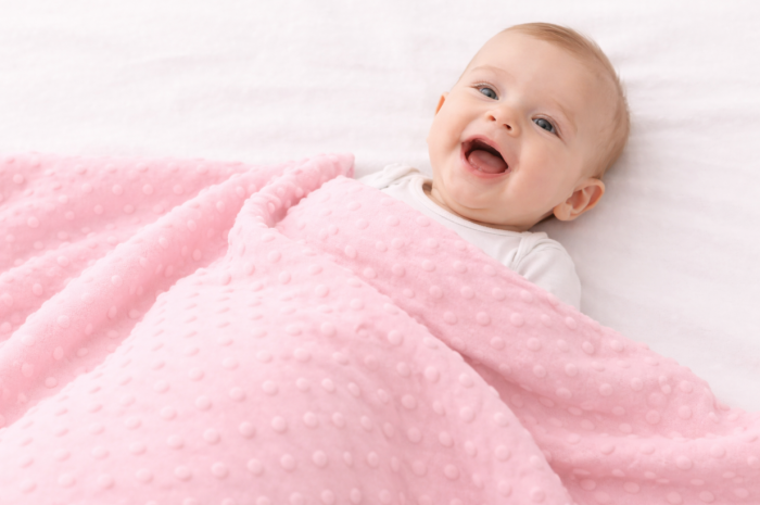 Păturica bebe,  85x75cm, model Bubble, Roz [2]