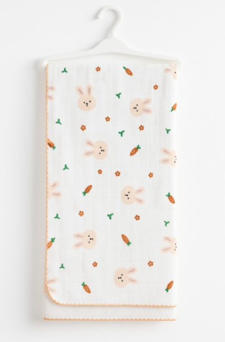 Păturica muselină pentru bebeluși, model iepurasi [2]