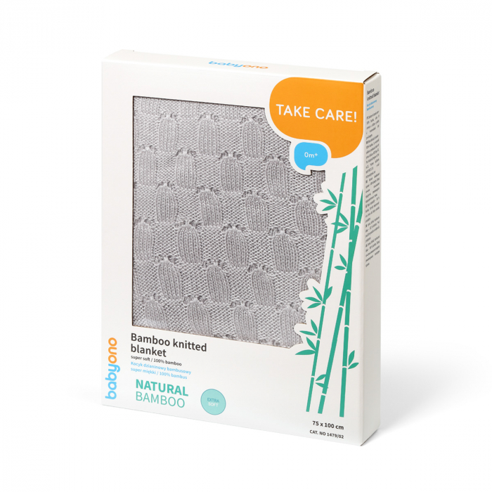 Paturica tricotata din bambus, Antialergica, Tesatura naturala [2]