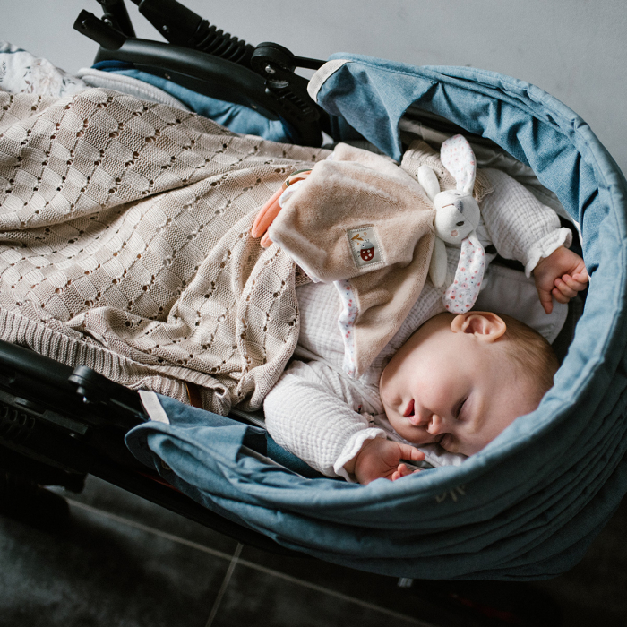 Paturica tricotata din bambus, Antialergica, Tesatura naturala [4]