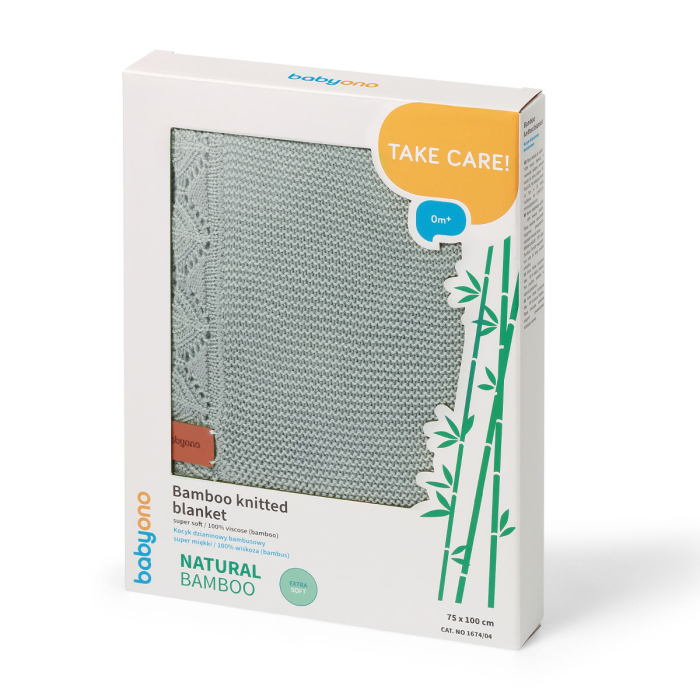 Paturica tricotata, fibre bambus, organic, verde menta [2]