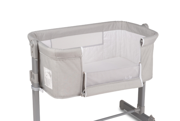 Patut co-sleeper 3 in 1 pentru nou-nascuti si bebelusi Juju NearMe, 96x50 cm, 0+ luni, functie de leagan, setare unghiulara, inaltime reglabila, picioare regalbile, laterala culisanta, salteluta, husa [3]