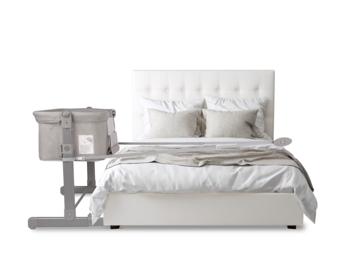 Patut co-sleeper 3 in 1 pentru nou-nascuti si bebelusi Juju NearMe, 96x50 cm, 0+ luni, functie de leagan, setare unghiulara, inaltime reglabila, picioare regalbile, laterala culisanta, salteluta, husa [2]