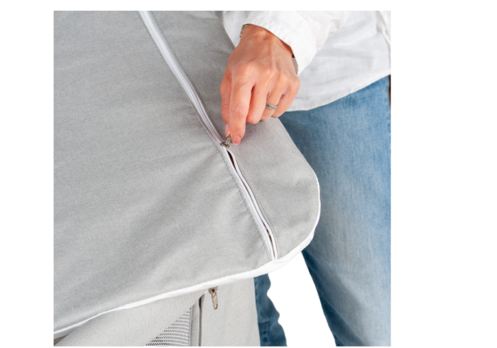 Patut co-sleeper 3 in 1 pentru nou-nascuti si bebelusi Juju NearMe, 96x50 cm, 0+ luni, functie de leagan, setare unghiulara, inaltime reglabila, picioare regalbile, laterala culisanta, salteluta, husa [7]