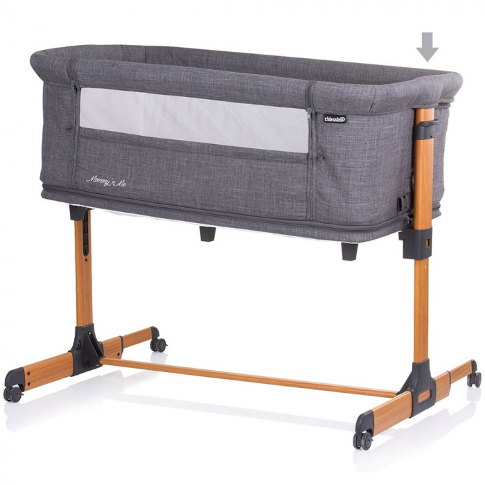Patut Co-Sleeper si Tarc Chipolino Mommy 'n Me graphite wood, pozitie anti-reflux [5]