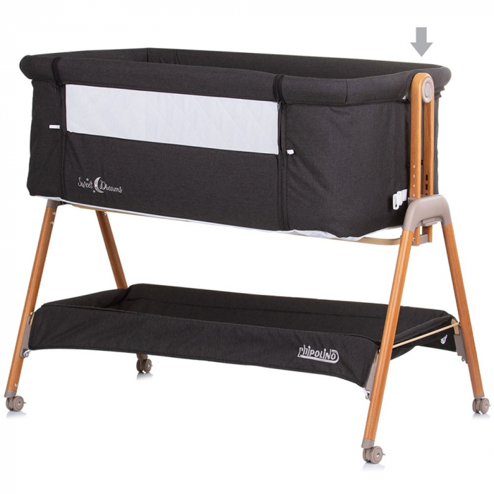 Patut Co-Sleeper Chipolino Sweet Dreams graphite wood [4]