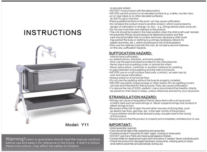 Patut copii, 3 in 1, transformabil in balansoar, Co-Sleeper, 5 trepte de inaltime, Carusel muzical inclus, Anticolici, Forma anatomica [8]