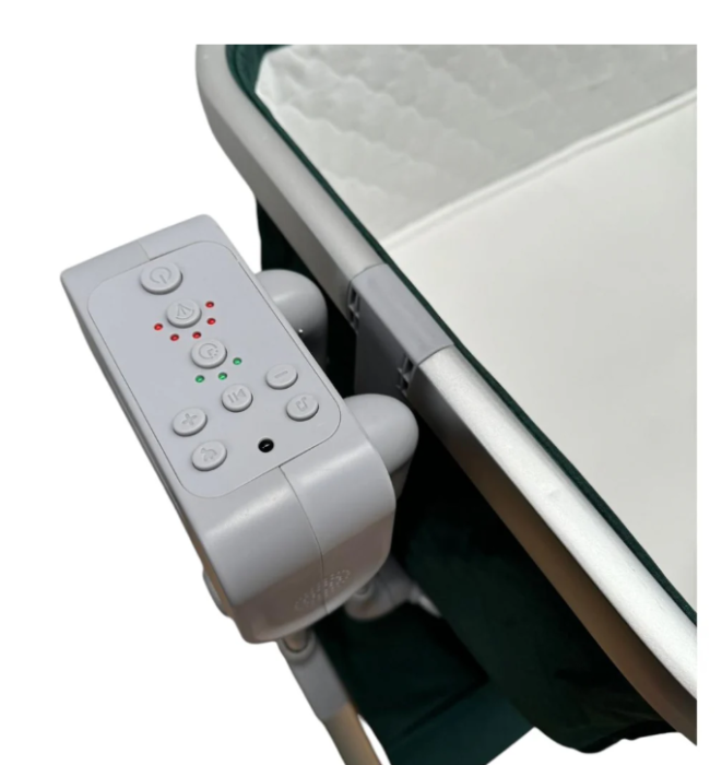 Patut copii, 3 in 1, transformabil in balansoar, Co-Sleeper, 5 trepte de inaltime, Carusel muzical inclus, Anticolici, Forma anatomica [6]