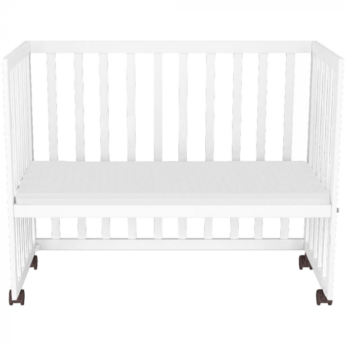 Patut copii din lemn co-sleeper Hubners Matei 94x46 cm alb [7]