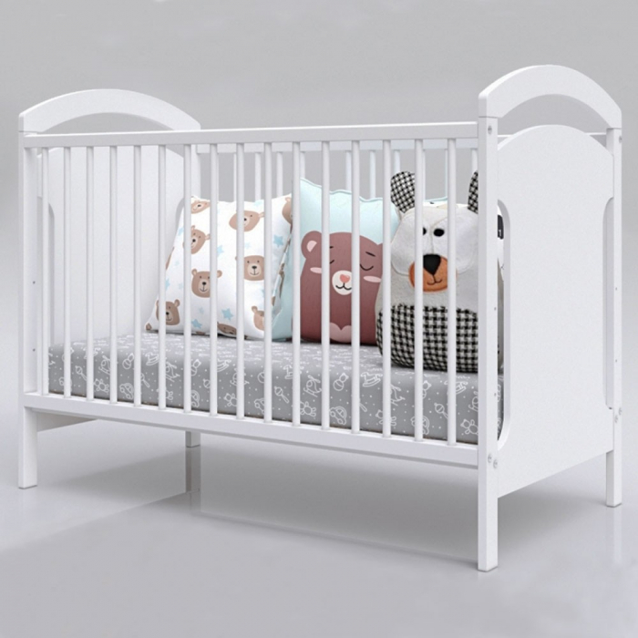 Patut copii din lemn Hubners Anita 120x60 cm alb [2]