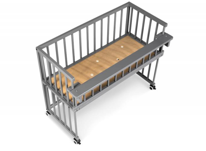 Patut copii din lemn KLUPS Piccolino Grafit 90x40 cm [2]