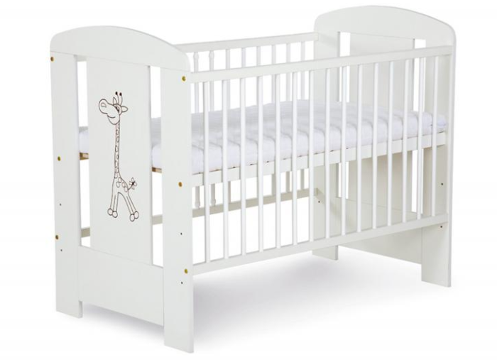 Patut copii din lemn KLUPS SAFARI Giraffe Alb [1]
