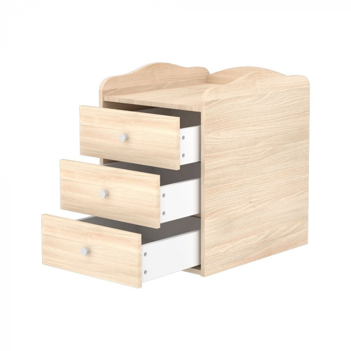 Patut copii transformabil din lemn cu 4 sertare Hubners Eva Kombi 120x60 cm natur [3]