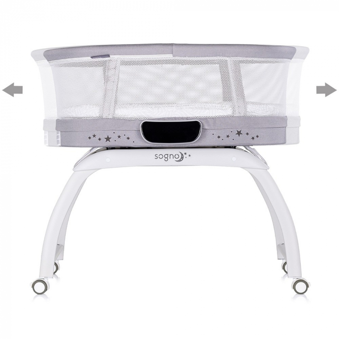 Patut cu leganare si cantar integrat Chipolino Sogno 2 in 1 grey [4]