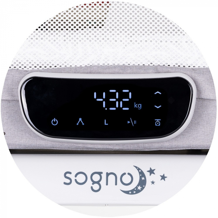 Patut cu leganare si cantar integrat Chipolino Sogno 2 in 1 grey [8]