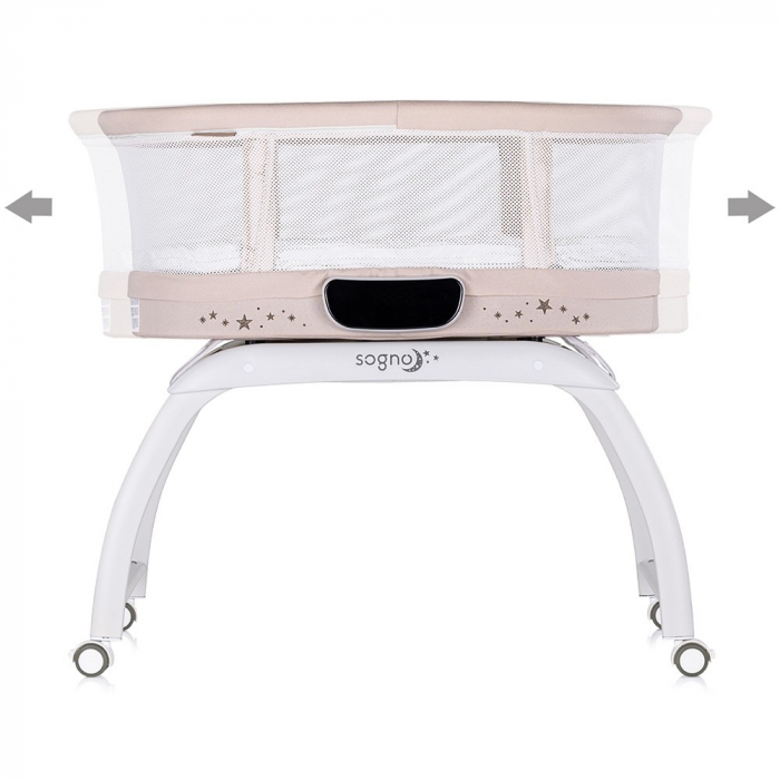 Patut cu leganare si cantar integrat Chipolino Sogno 2 in 1 macadamia [3]